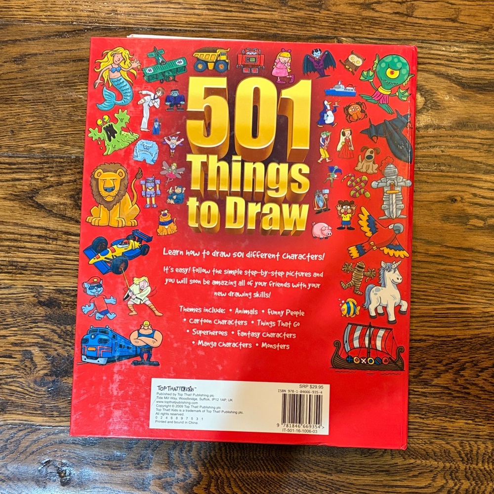 501 Things to Draw - Vibrant Red and Gold Drawing Book - Picture 2 of 11